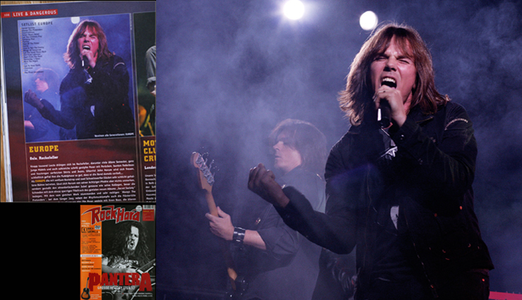 Photo of Photo of Europe used by Rock Hard magazine, Germany, for live review.