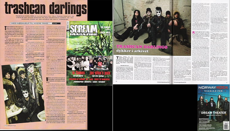 Photo of Trashcan Darlings photo in Scream Magazine and Norway Rock Magazine