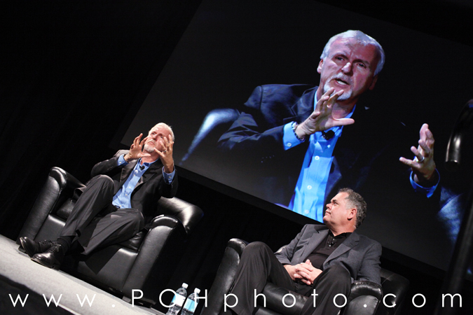 Photo of James Cameron (Titanic, Avatar) and Vince Pace og CPG