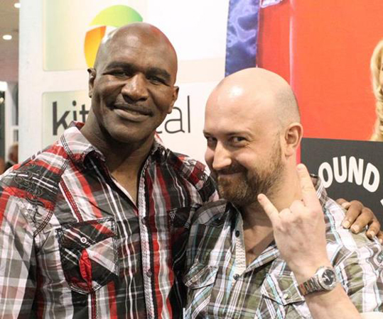 Photo of Evander Holyfield + me